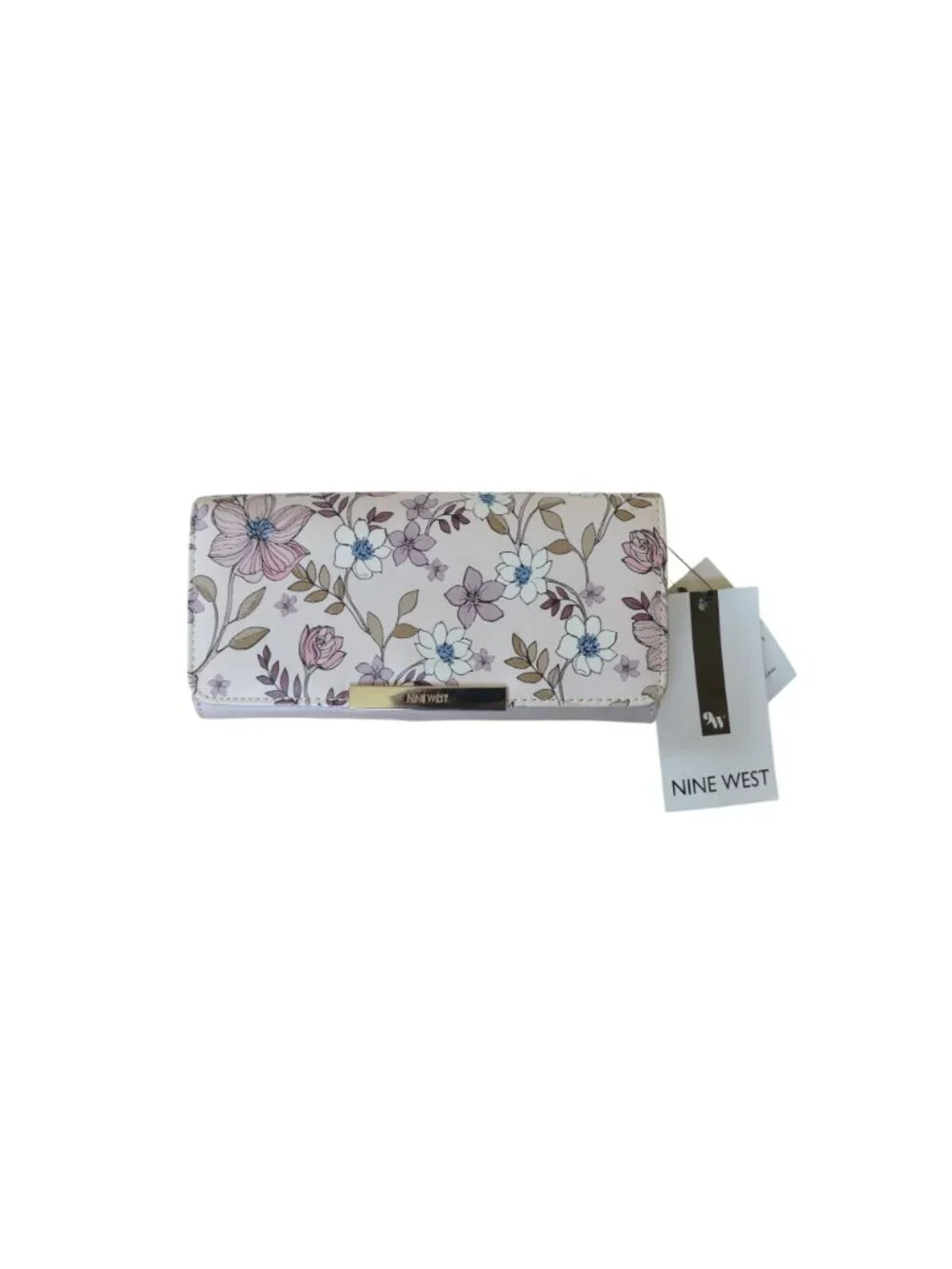 New Nine West Wildwood SLG Organizer Bifold Wallet Magnolia Floral Preppy Spring - Picture 2 of 7